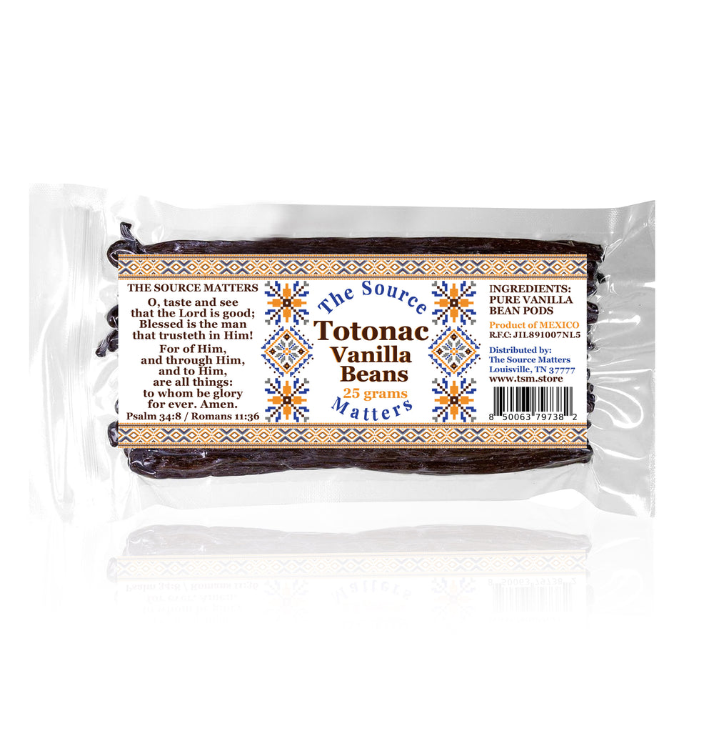 Vanilla Beans Whole Gourmet Grade A (Totonac - Mexico) - 25 grams