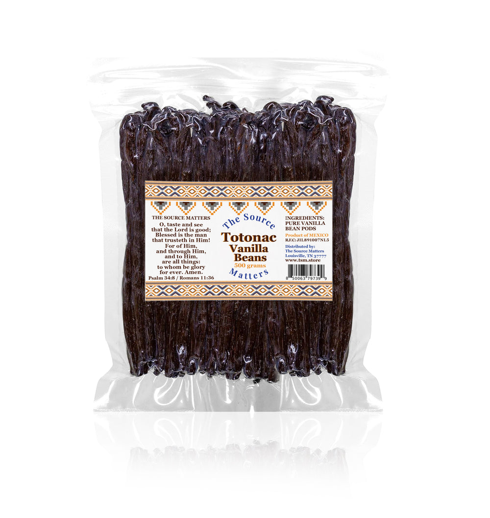 Vanilla Beans Whole Gourmet Grade A (Totonac - Mexico) -  500 grams