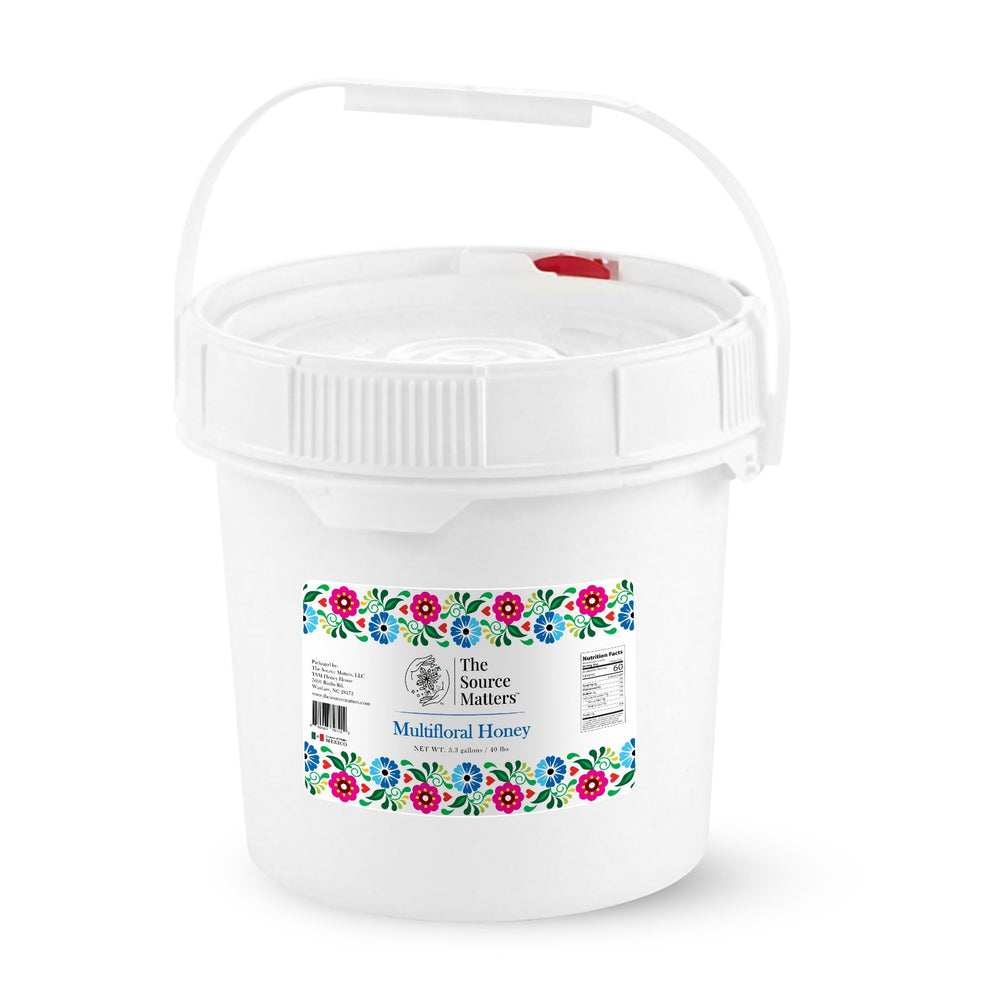 
                  
                    Multifloral Honey 40 LB Bucket w/ Easy Open Screw-top & Airtight Lid - RAW HONEY
                  
                