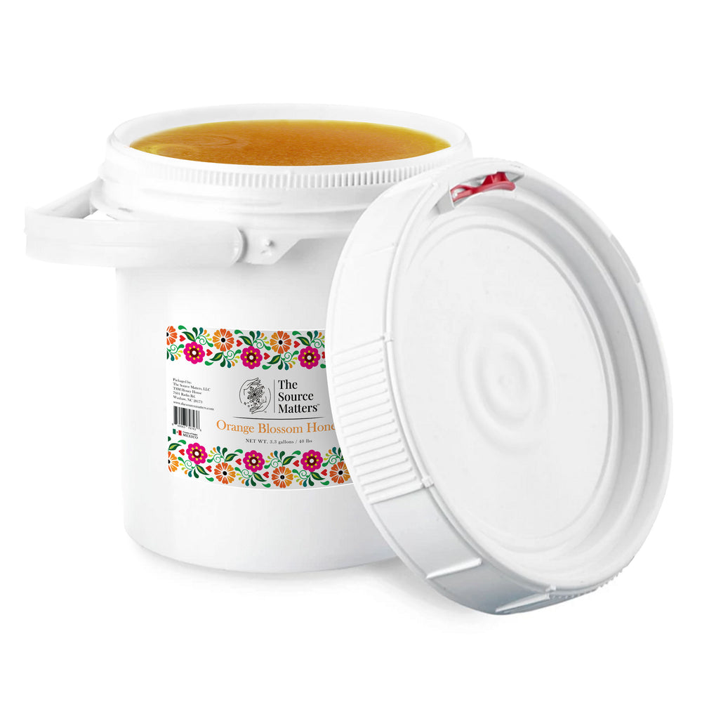 
                  
                    Orange Blossom Honey 40 LB Bucket w/ Easy Open Screw-top & Airtight Lid - RAW HONEY
                  
                